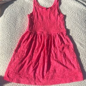 NWOT GapKids sleeveless pink/coral lace dress. Very pretty